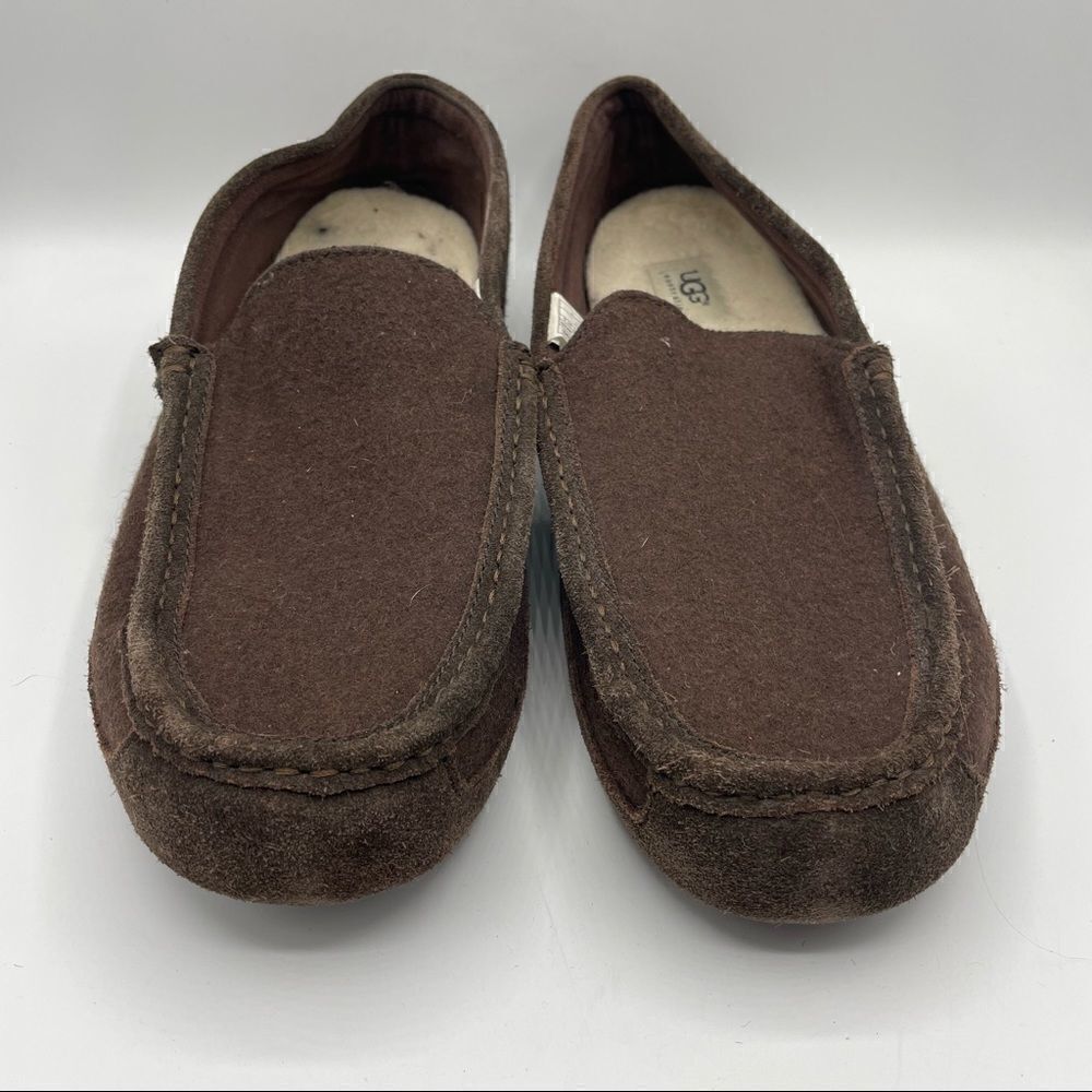UGG  Ascot Brown Wool Slippers